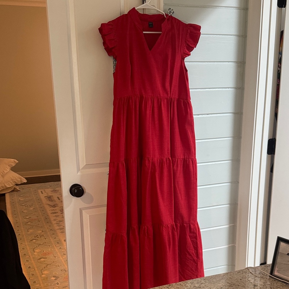 Elegant Red Maxi Dress